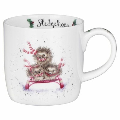 Royal Worcester Wrendale Sledgehogs Hedgehog Fine Bone China Mug 0,31 l