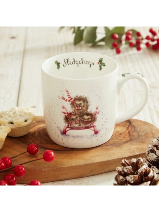 Royal Worcester Wrendale Sledgehogs Hedgehog Fine Bone China Mug 0,31 l