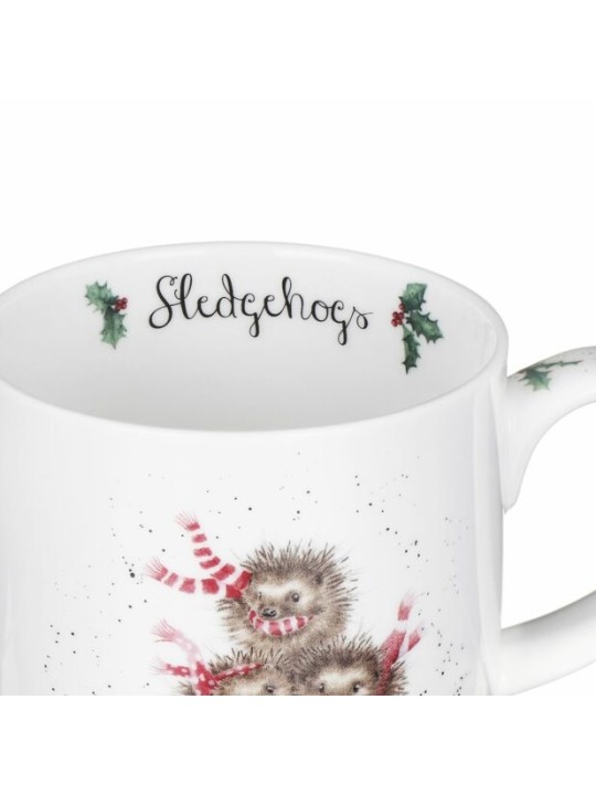 Royal Worcester Wrendale Sledgehogs Hedgehog Fine Bone China Mug 0,31 l