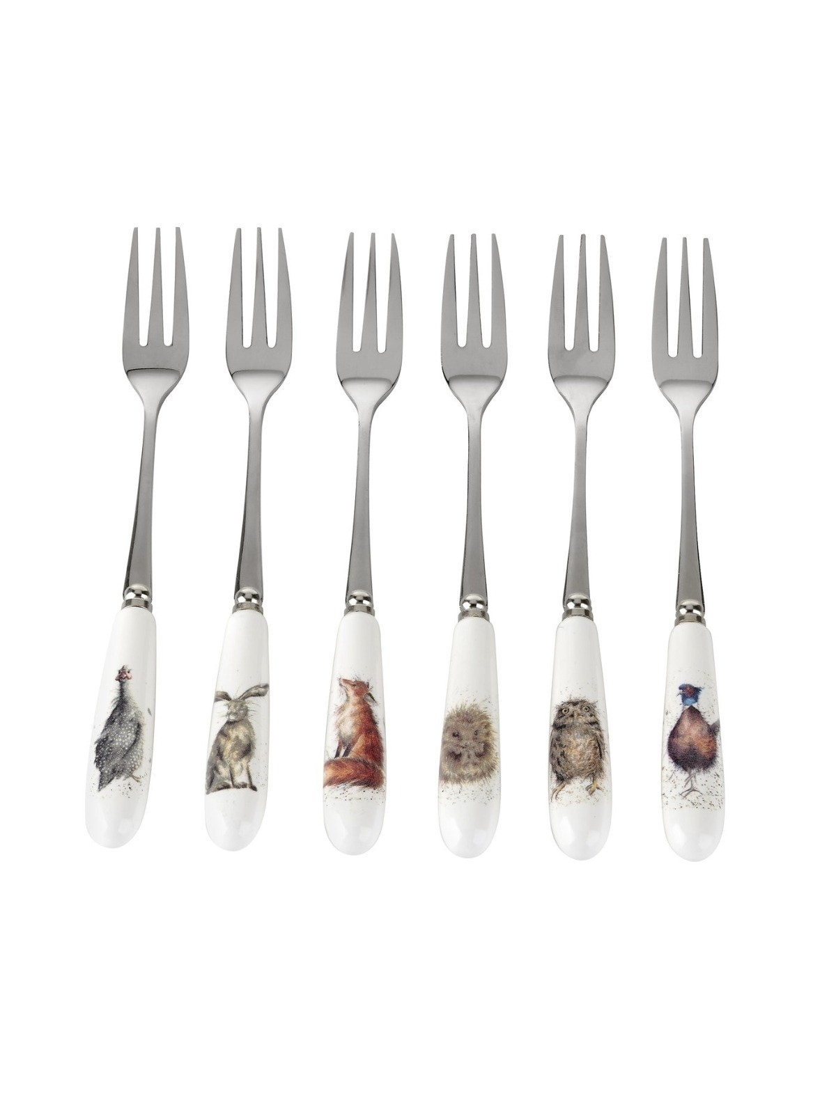 Royal Worcester Wrendale Designs Set of 6 Pastry Forks