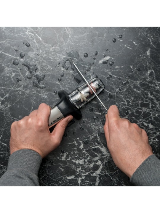 Global Silver & Black Ceramic Water Sharpener