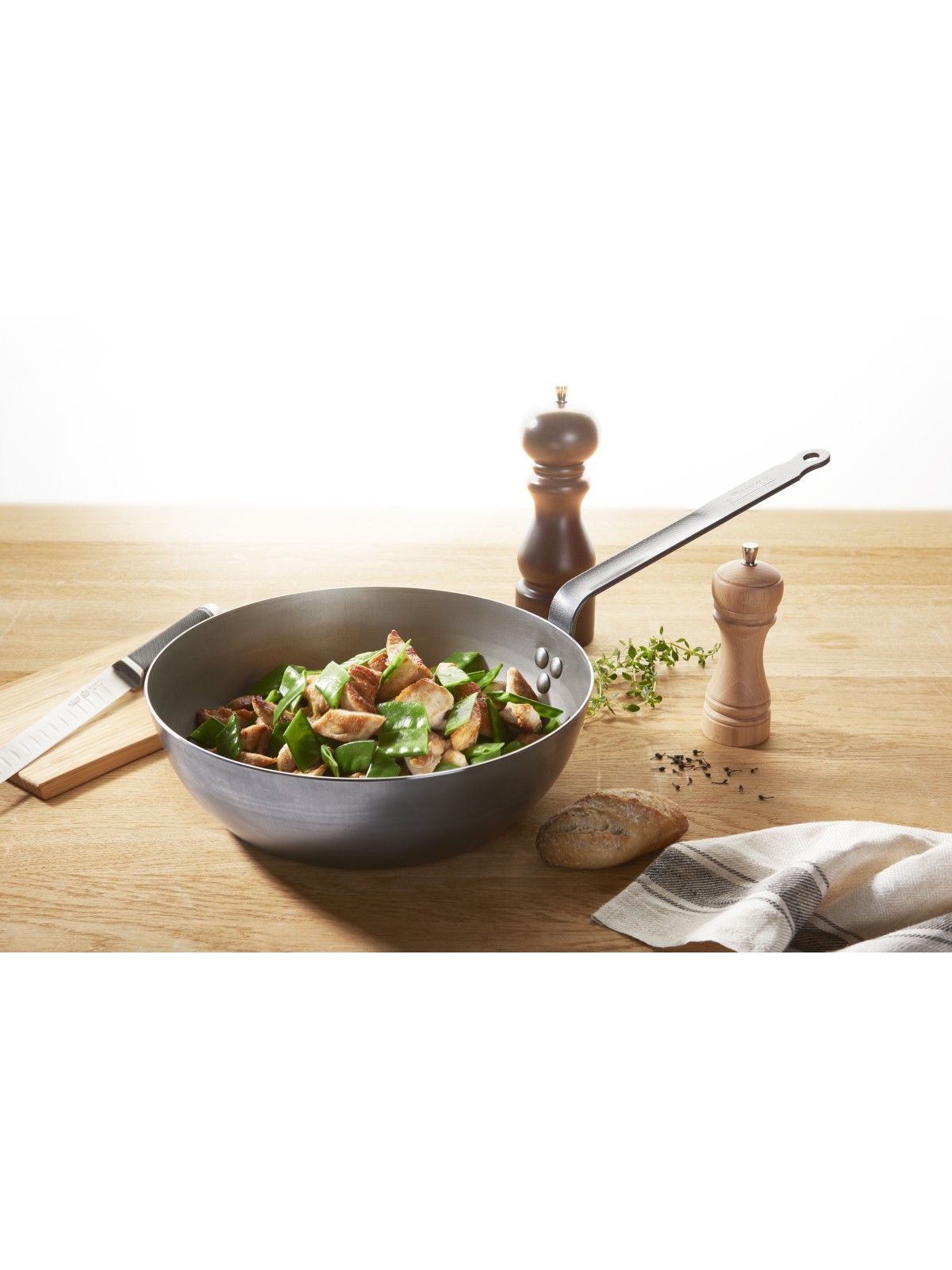 de Buyer sāls dzirnaviņas Paso 10 cm, koka