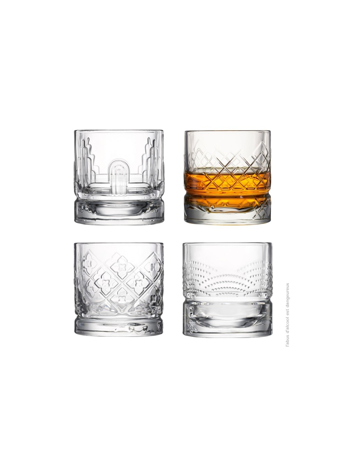 La Rochére Set of 4 whisky glasses Dandy