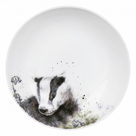 Royal Worcester Wrendale Designs Badger Pasta Bowl