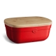 Emile Henry Bread Box 39.5x16x15 cm/6.5 l With Cutting Board