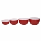 KitchenAid kausid kaanega, plastik, 4 tk komplektis, Empire Red