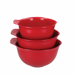 KitchenAid komplekts ar 3 maisīšanas bļodām, Empire Red