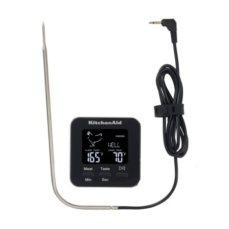 KitchenAid digitālais zondes termometrs ar taimeri, diapazons no -40°C līdz 250°C