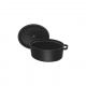 Staub čuguna katls ovāls 37 cm/8 l, melns matēts