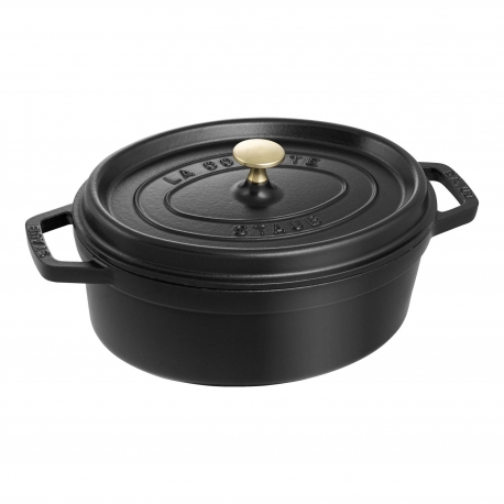 Staub čuguna katls ovāls 37 cm/8 l, melns matēts