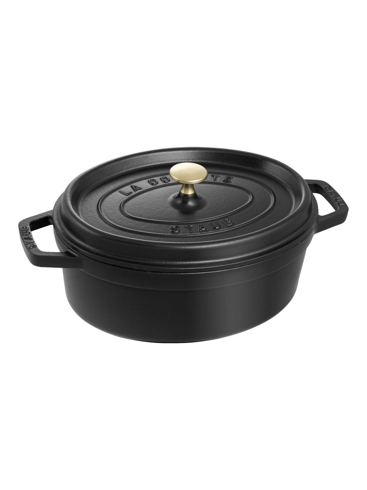 Staub кастрюля овальная чугунная 37 см/8 л, черный