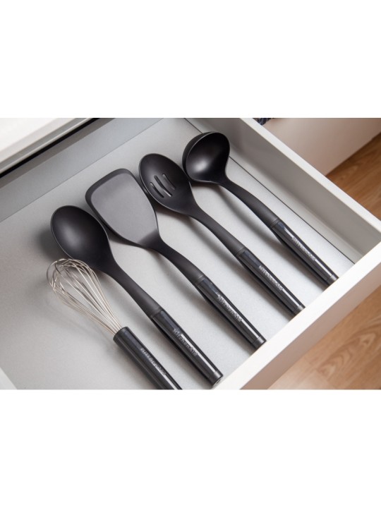 KitchenAid Набор посуды из 6 предметов и керамический держатель, Onyx Black