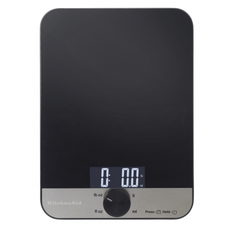 KitchenAid Digital Glass Top Kitchen Scale, 5000g and 500g / 5 litres Weighing Capacity