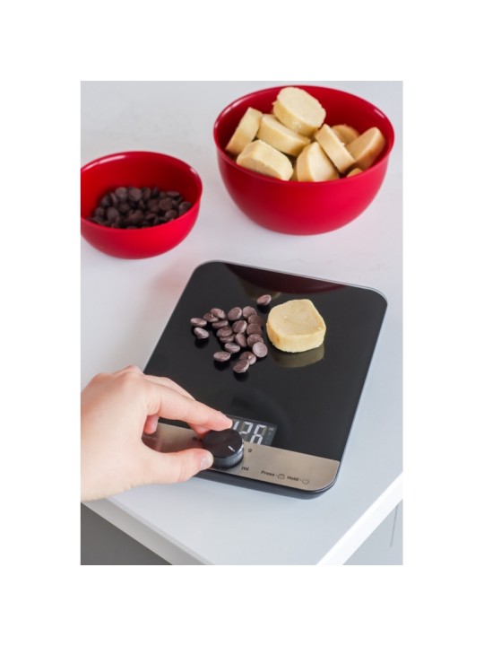 KitchenAid Digital Glass Top Kitchen Scale, 5000g and 500g / 5 litres Weighing Capacity