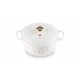 Le Creuset  ümar pott malm 22 cm/ 3,3 l,südametega, kuldne nupp