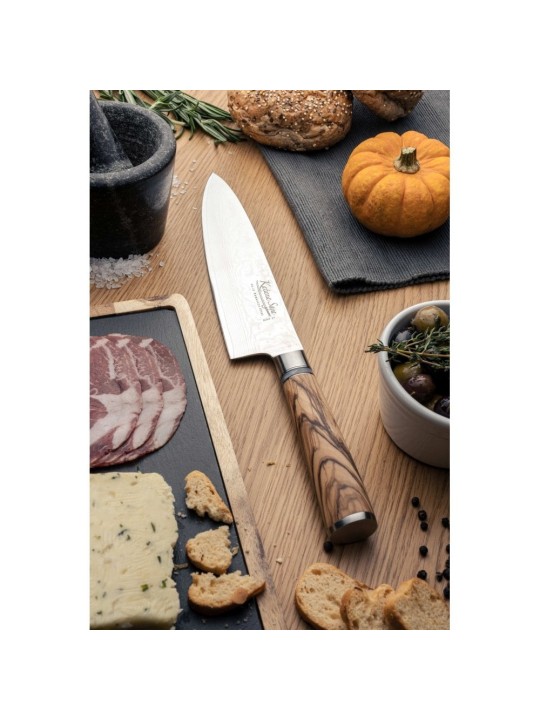 Grunwerg Katana Saya Olivewood Chefs Knife