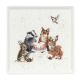 Royal Worcester Wrendale Designs Small Square Plate, Woodland Party