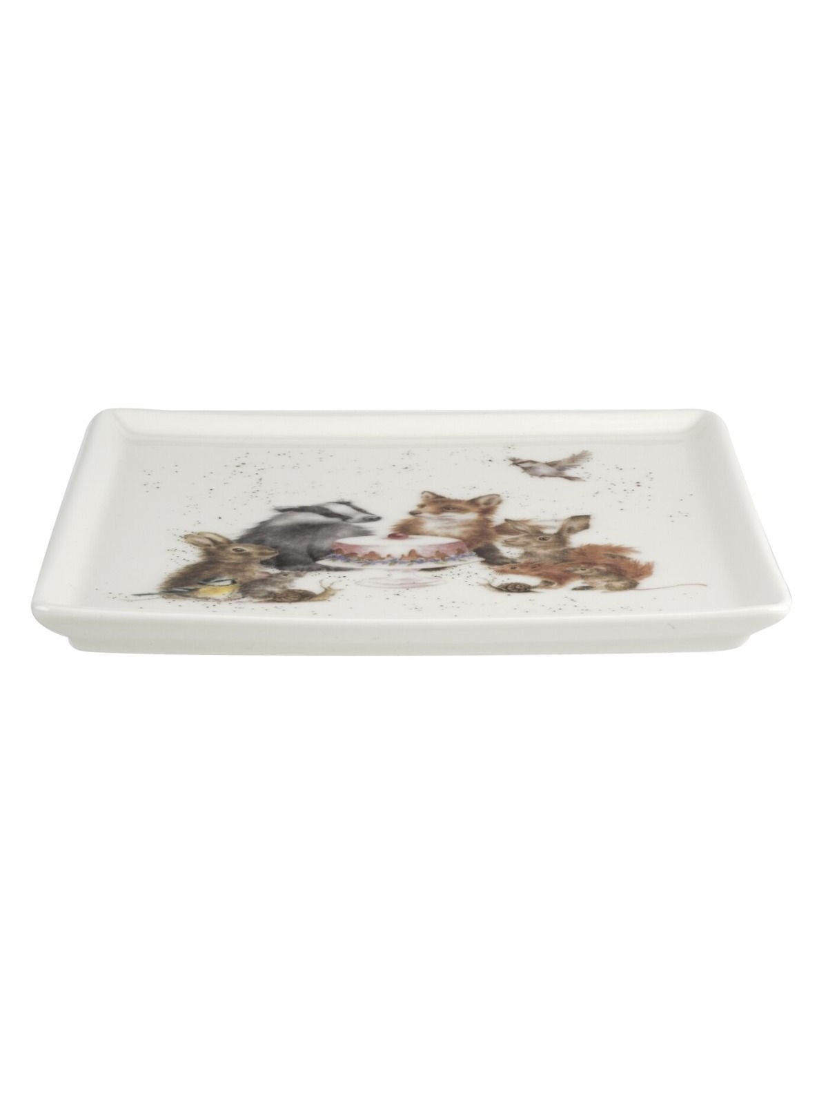 Royal Worcester Wrendale Designs Small Square Plate, Woodland Party