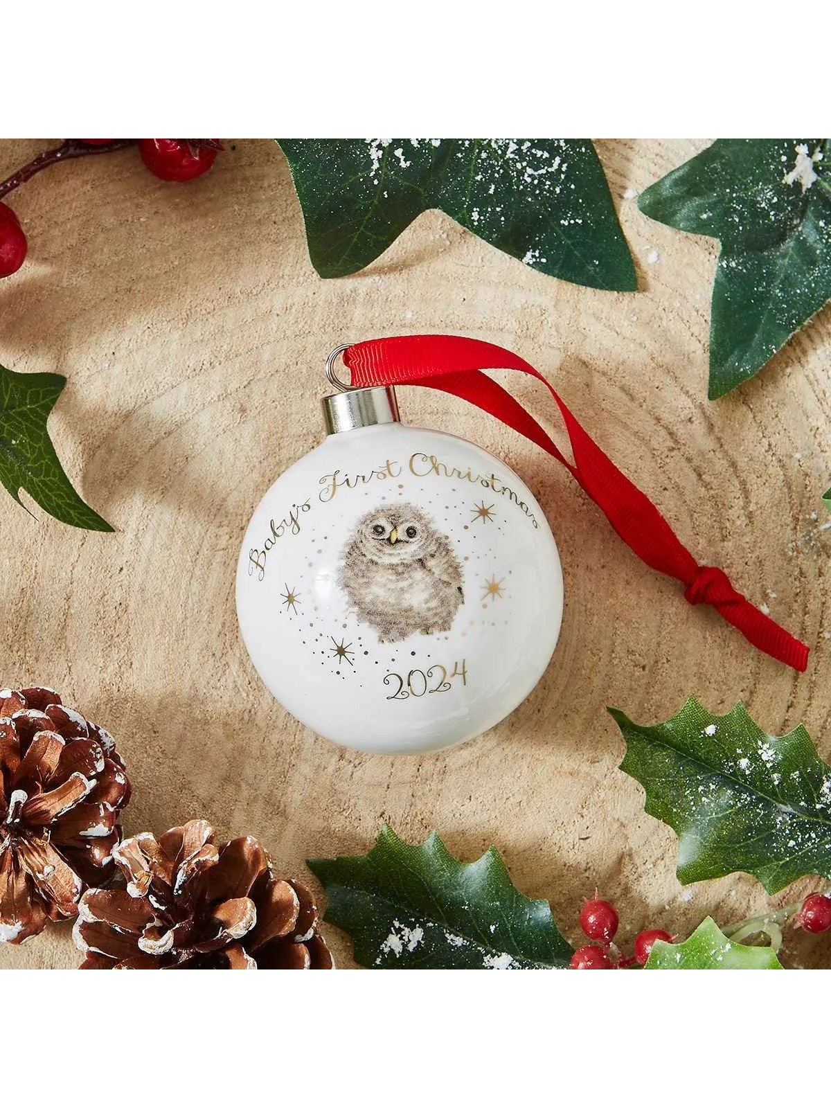 Royal Worcester Wrendale Designs jõuluehe Baby's First Xmas 2024