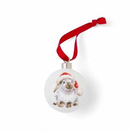 Royal Worcester  Wrendale Designs Rabbit Christmas Decoration