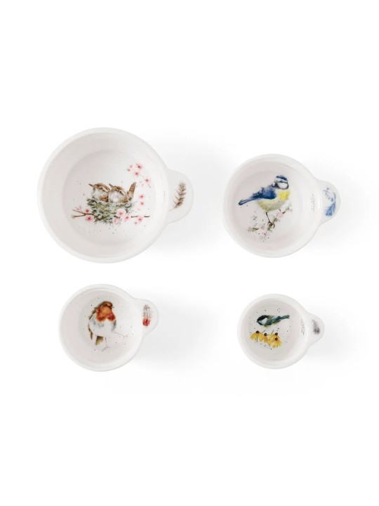 Royal Worcester Wrendale Designs mõõdunõud Birds 4 tk