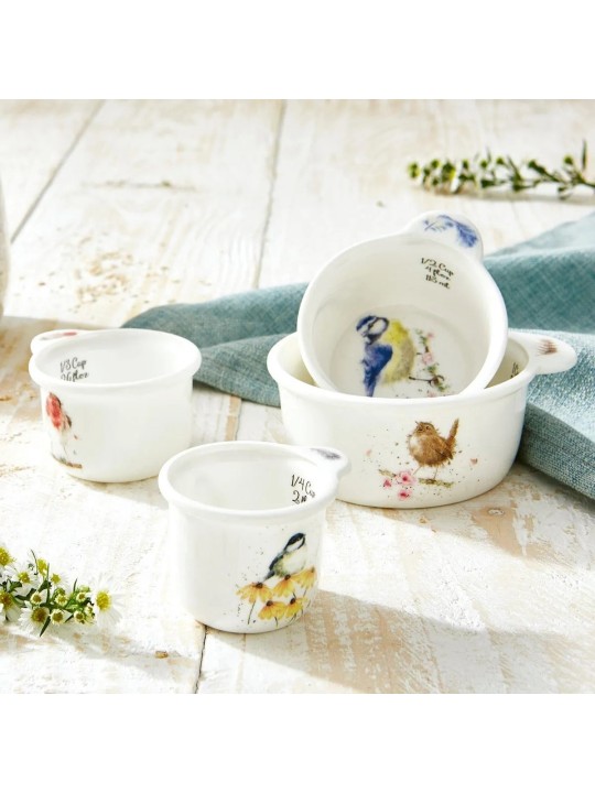 Royal Worcester Wrendale Designs mõõdunõud Birds 4 tk