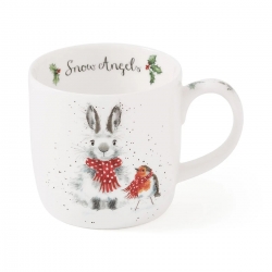 Royal Worcester Wrendale Designs kruus  Snow Angel (Rabbit & Robin) 0,31 l