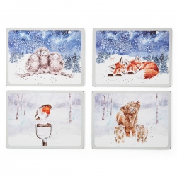 Pimpernel Wrendale Designs paliktņi Winter Sky 4 gb