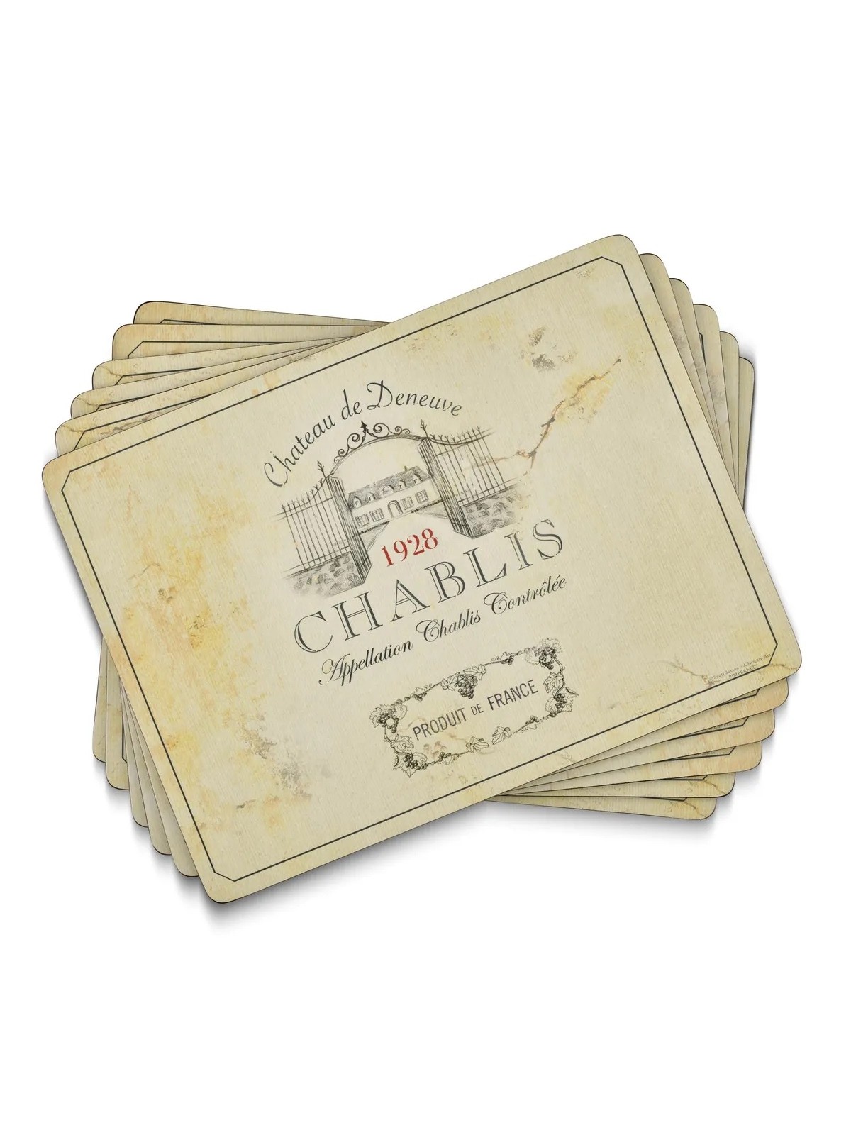 Pimpernel Vin de France Set of 6 Placemats