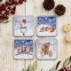 Pimpernel Wrendale Designs Winter Sky 4 Coasters