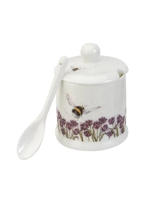 Royal Worcester Wrendale Designs säilituspurk lusikaga Bumble Bee