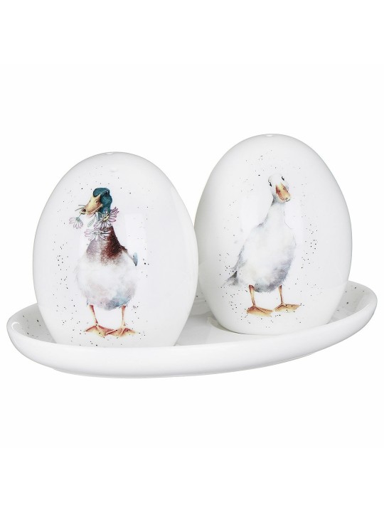 Royal Worcester Wrendale Designs sool & pipar alusel Ducs