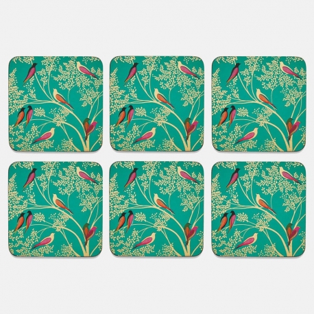 Pimpernel Sara Miller Set of 6 Bird Coasters