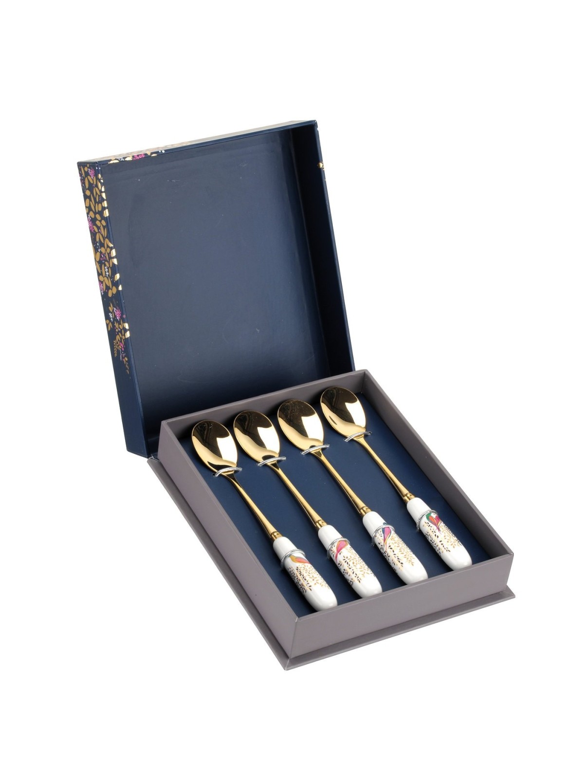 Portmeirion Sara Miller Chelsea Set of 4 Tea Spoons