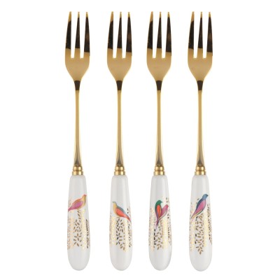Portmeirion Sara Miller Chelsea Set of 4 Pastry Forks