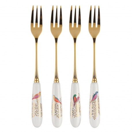 Portmeirion Sara Miller Chelsea Set of 4 Pastry Forks