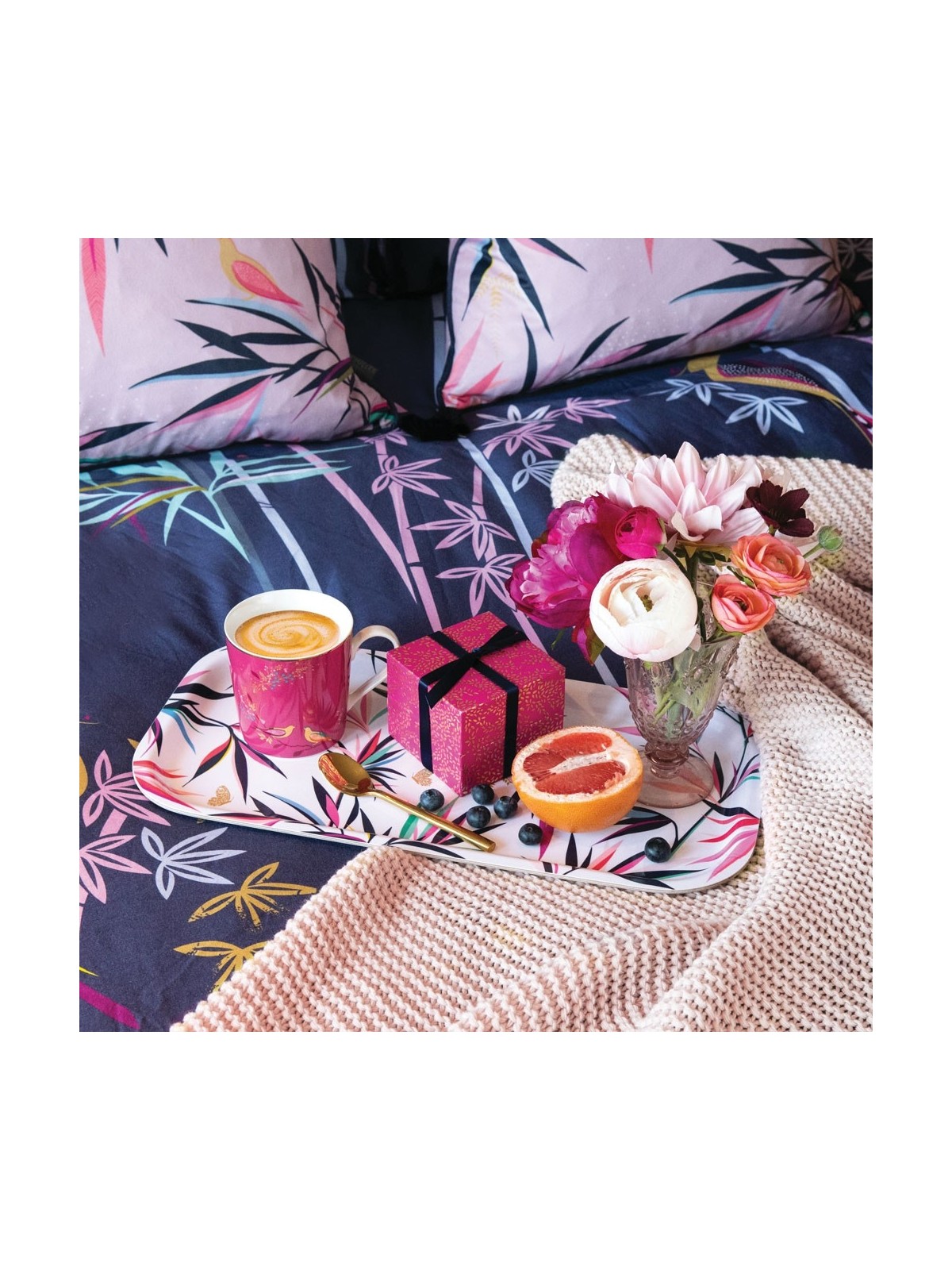 Portmeirion Sara Miller London Chelsea Mug, Pink