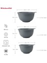 KitchenAid komplekts ar 3 maisīšanas bļodām, Empire Red