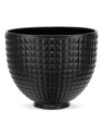 KitchenAid mikseri keraamiline kauss "Black Studded", must, ruuduline pind