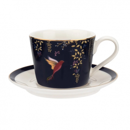 Portmeirion Sara Miller Chelsea Teacup & Saucer, Navy