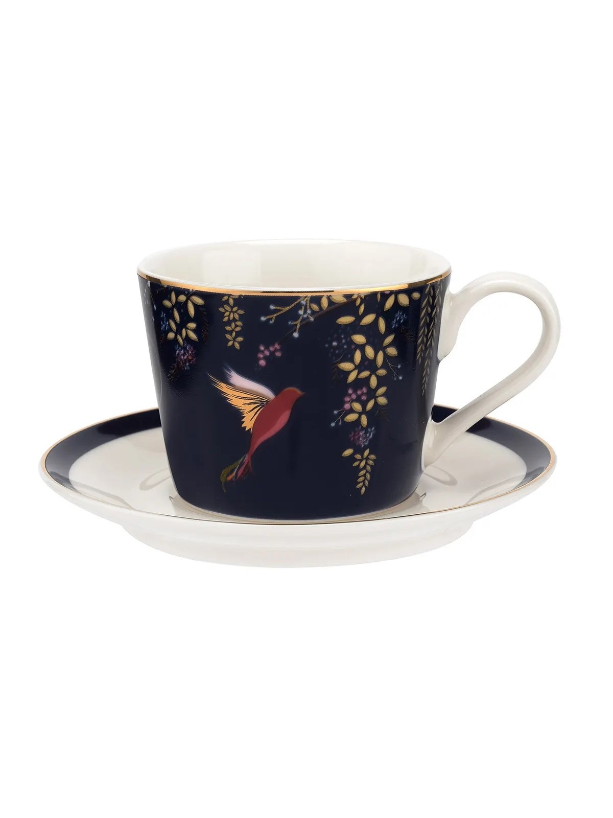 Portmeirion Sara Miller Chelsea Teacup & Saucer, Navy
