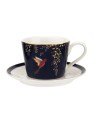 Portmeirion Sara Miller Chelsea Teacup & Saucer, Navy