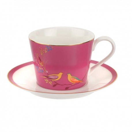 Portmeirion Sara Miller Chelsea Teacup & Saucer, Pink