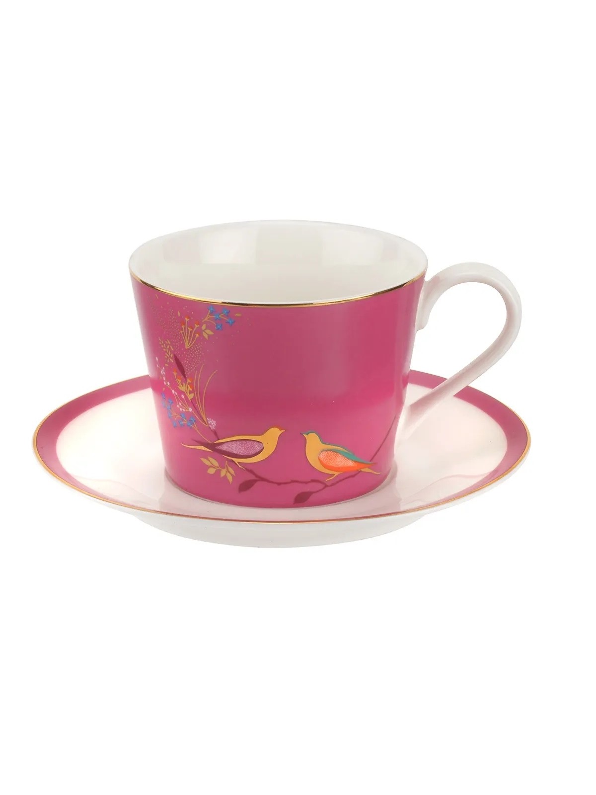 Portmeirion Sara Miller Chelsea Teacup & Saucer, Pink