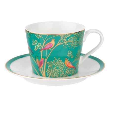 Portmeirion Sara Miller Chelsea Teacup & Saucer, Green