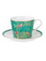 Portmeirion Sara Miller Chelsea Teacup & Saucer, Green