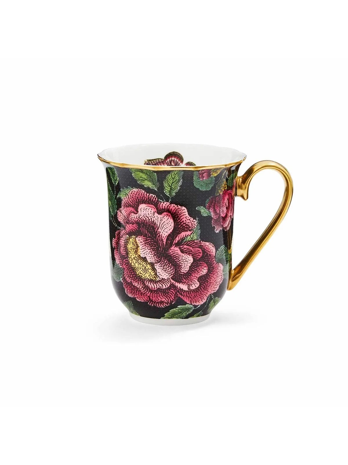 Spode Creatures of Curiosity Black Floral Mug