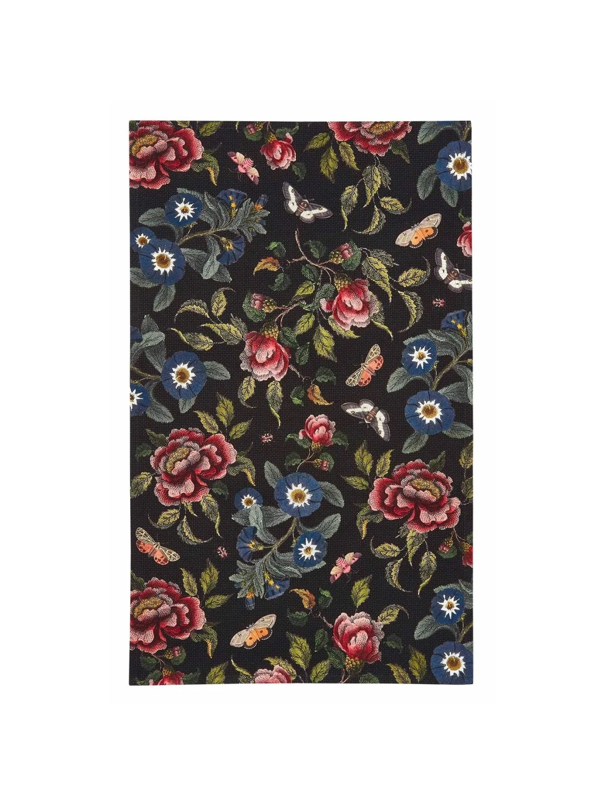 Spode virtuves dvielis Creatures of Curiosity Floral, melns