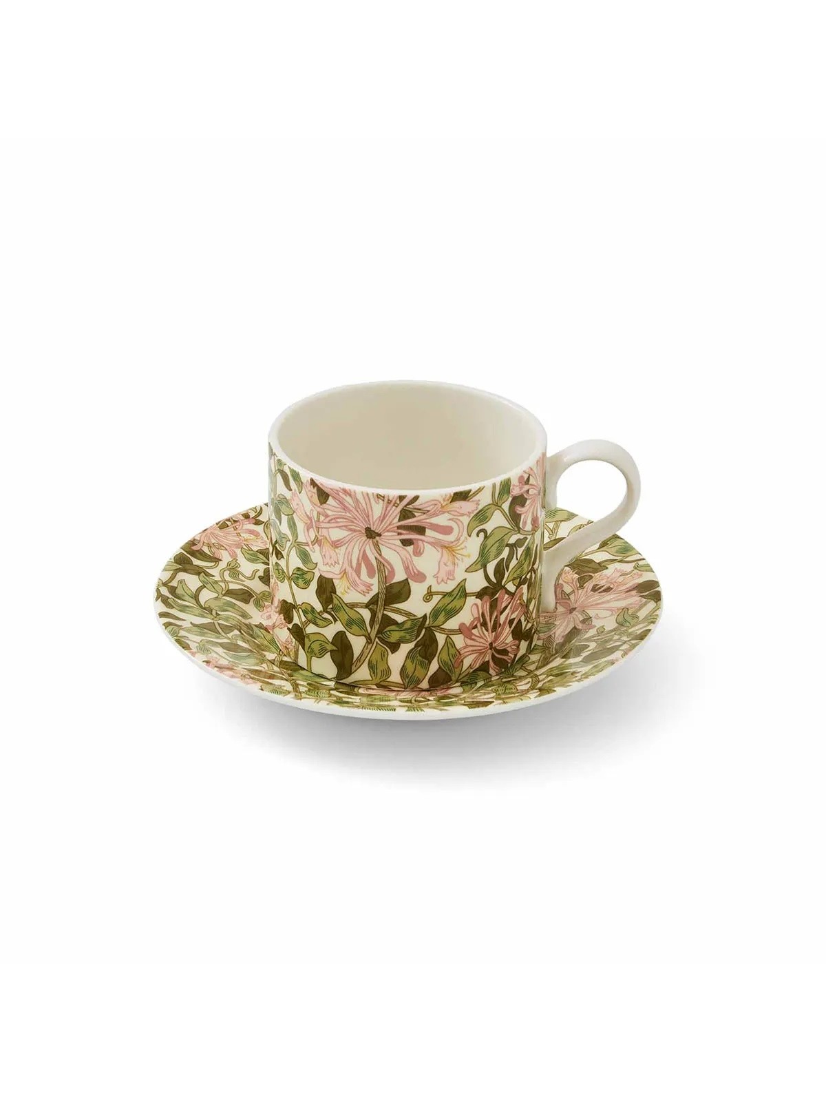 Spode tass+alustass Morris & Co Honeysuckle, 0,2 l
