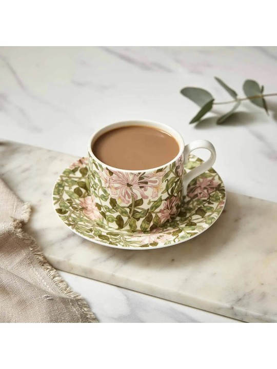 Spode krūze ar apakštasīti Morris & Co Honeysuckle, 0,2 l